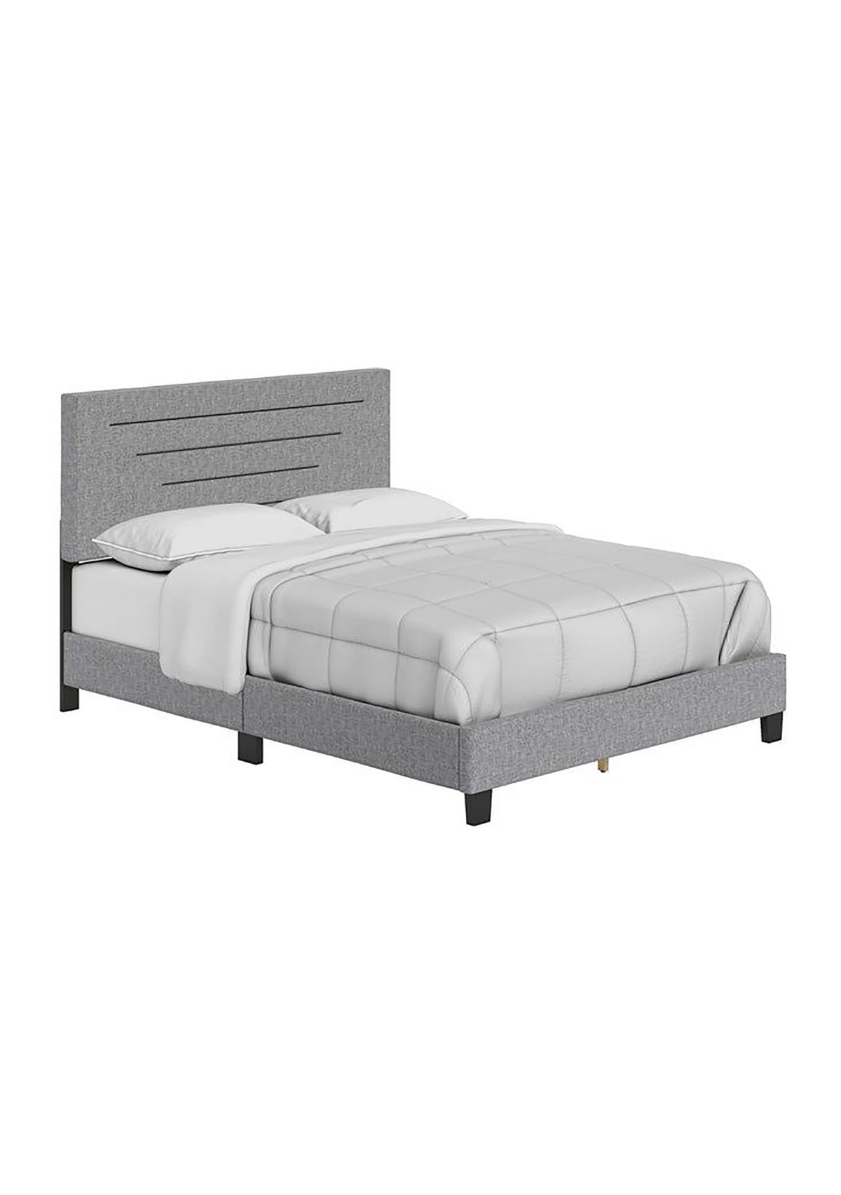 Boyd Sleep Cordoba Fully Upholstered Platform Bed Frame, 4 Wood Support Slats, Requires Box Spring