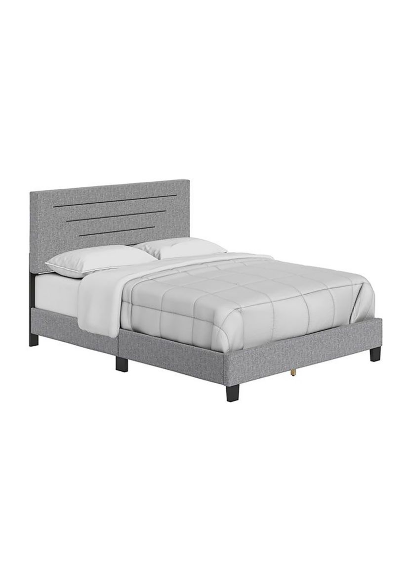 Boyd Sleep Cordoba Fully Upholstered Platform Bed Frame, 4 Wood Support Slats, Requires Box Spring