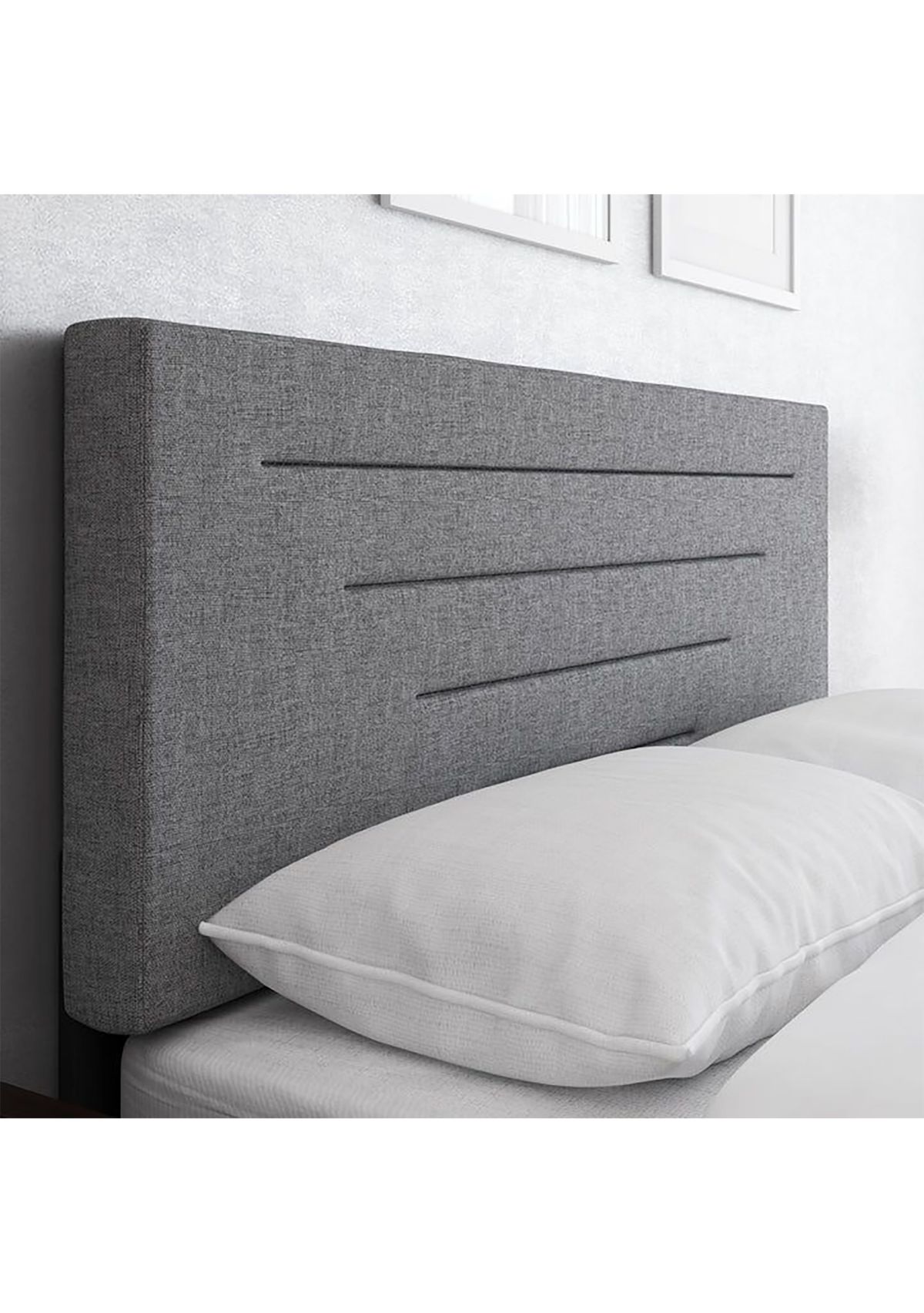 Boyd Sleep Cordoba Fully Upholstered Platform Bed Frame, 4 Wood Support Slats, Requires Box Spring