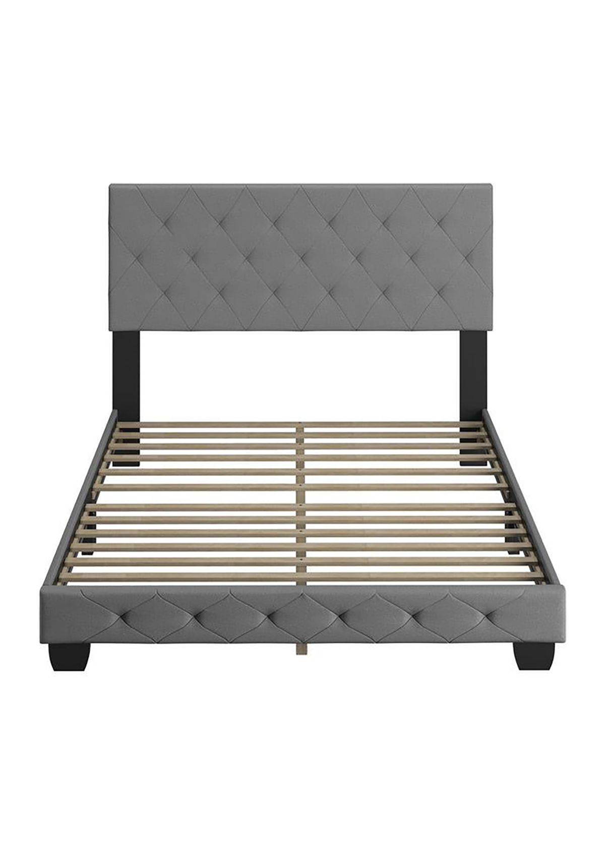 Boyd Sleep Chloe Upholstered Platform Bed with Headboard, Mattress Foundation with Strong 14 Wood Slat Supports, No Box Spring Required