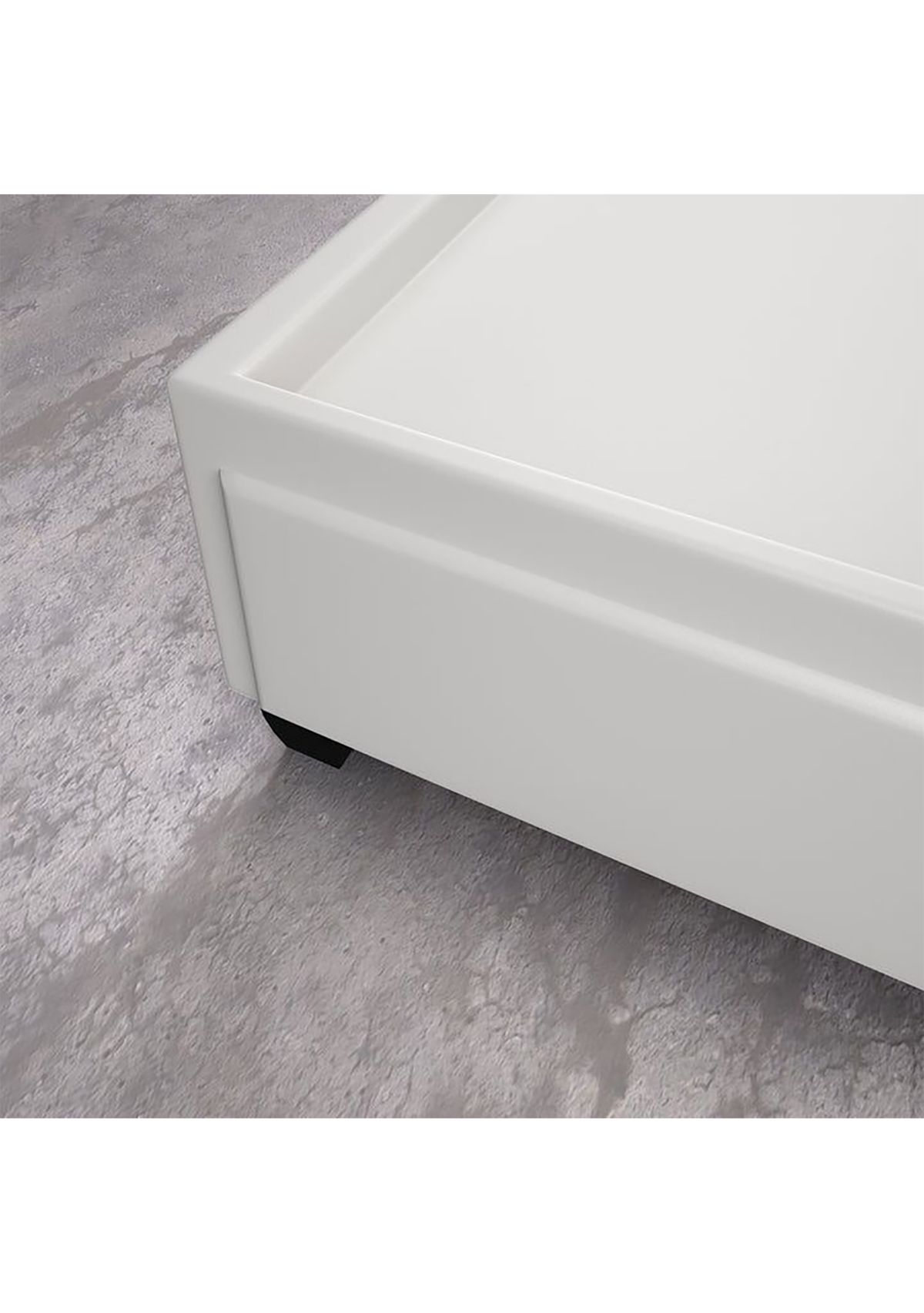 Boyd Sleep Parma Upholstered Platform Bed Frame Mattress Foundation with Dual Front Storage Drawers and Strong Wood Slat Supports: Faux Leather