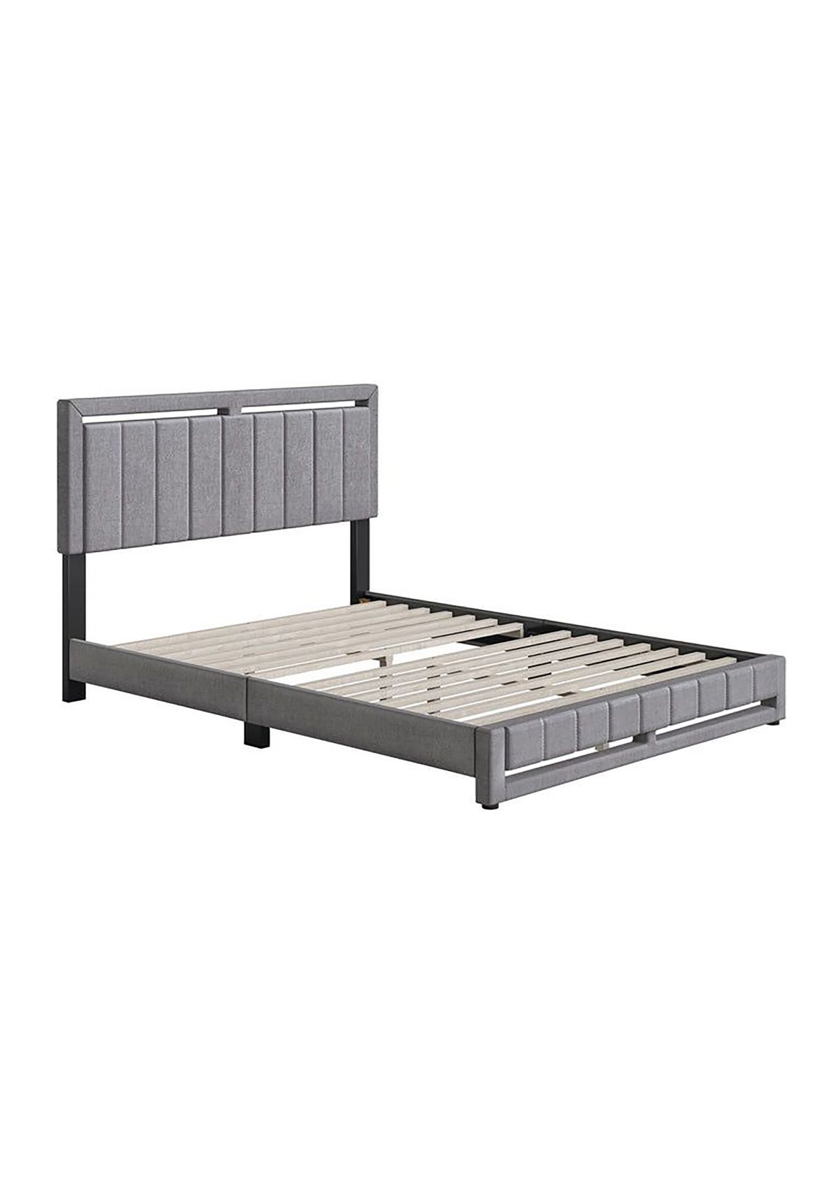 Boyd Sleep Senata Upholstered Platform Bed with Headboard, Mattress Foundation with Strong 14 Wood Slat Supports, No Box Spring Required