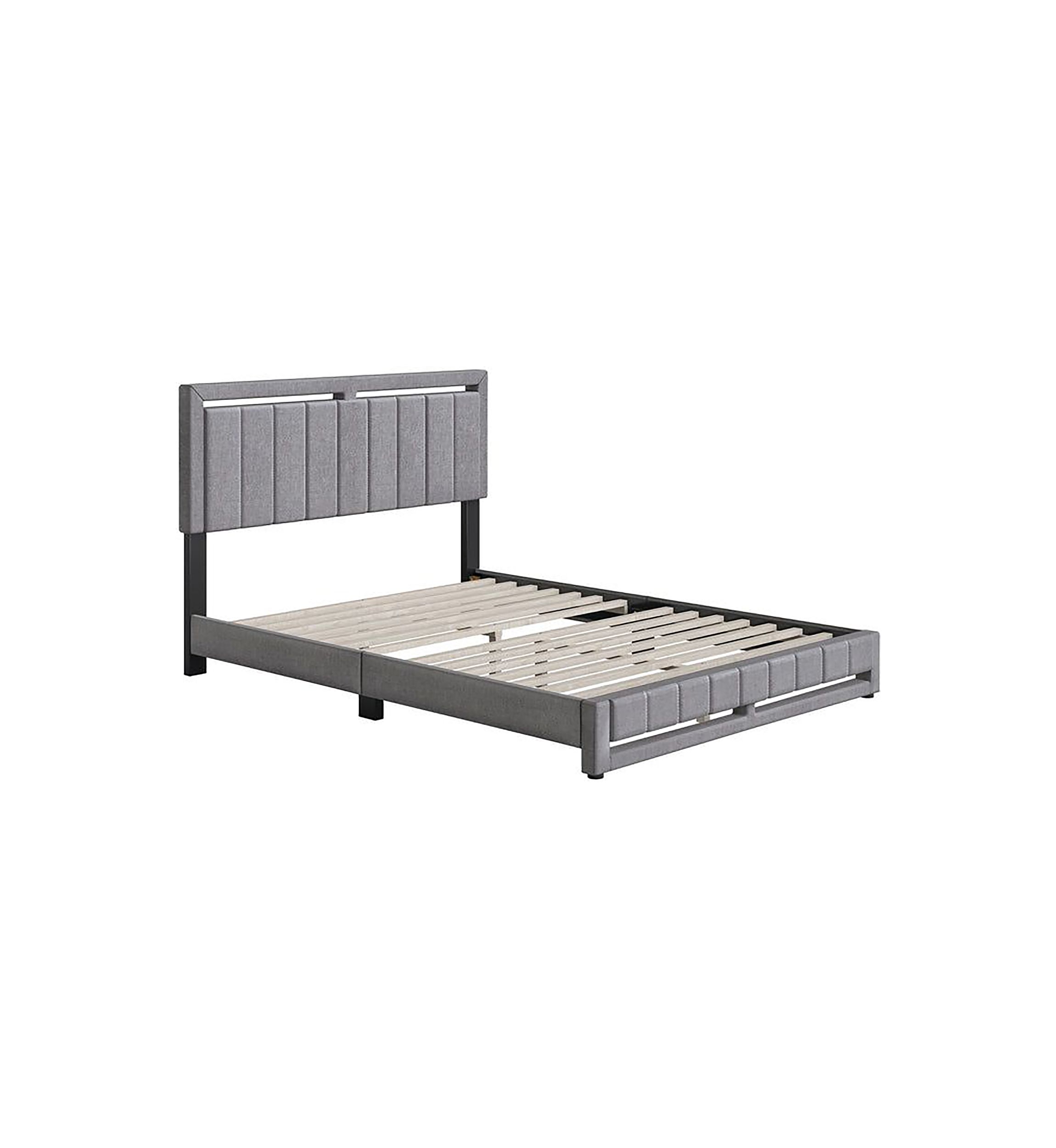 Boyd Sleep Senata Upholstered Platform Bed with Headboard, Mattress Foundation with Strong 14 Wood Slat Supports, No Box Spring Required