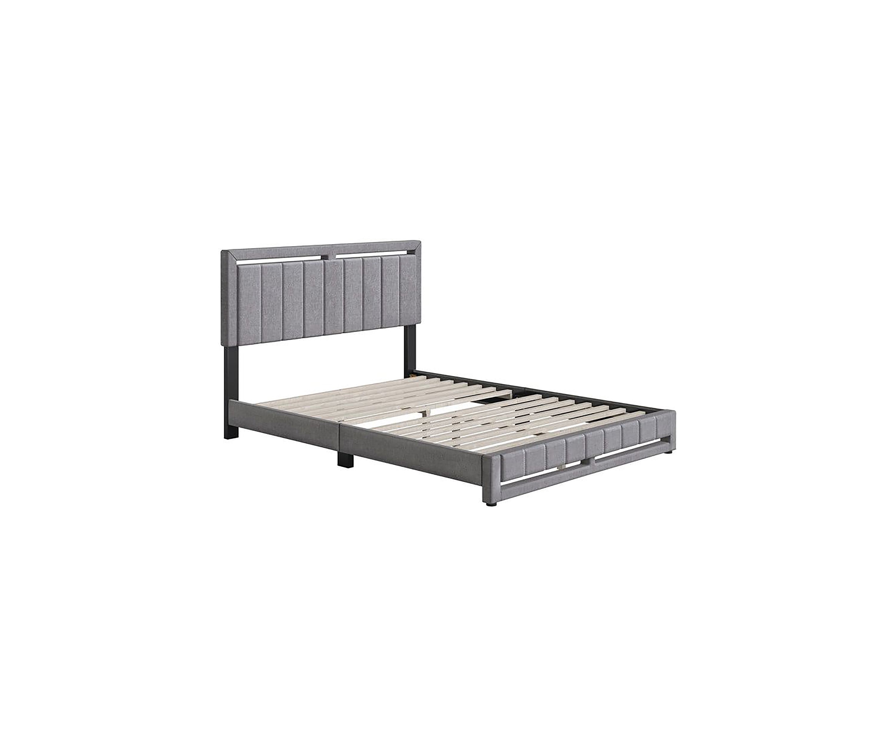 Boyd Sleep Senata Upholstered Platform Bed with Headboard, Mattress Foundation with Strong 14 Wood Slat Supports, No Box Spring Required