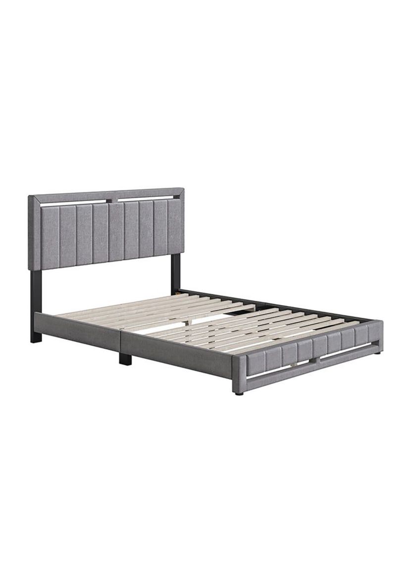 Boyd Sleep Senata Upholstered Platform Bed with Headboard, Mattress Foundation with Strong 14 Wood Slat Supports, No Box Spring Required