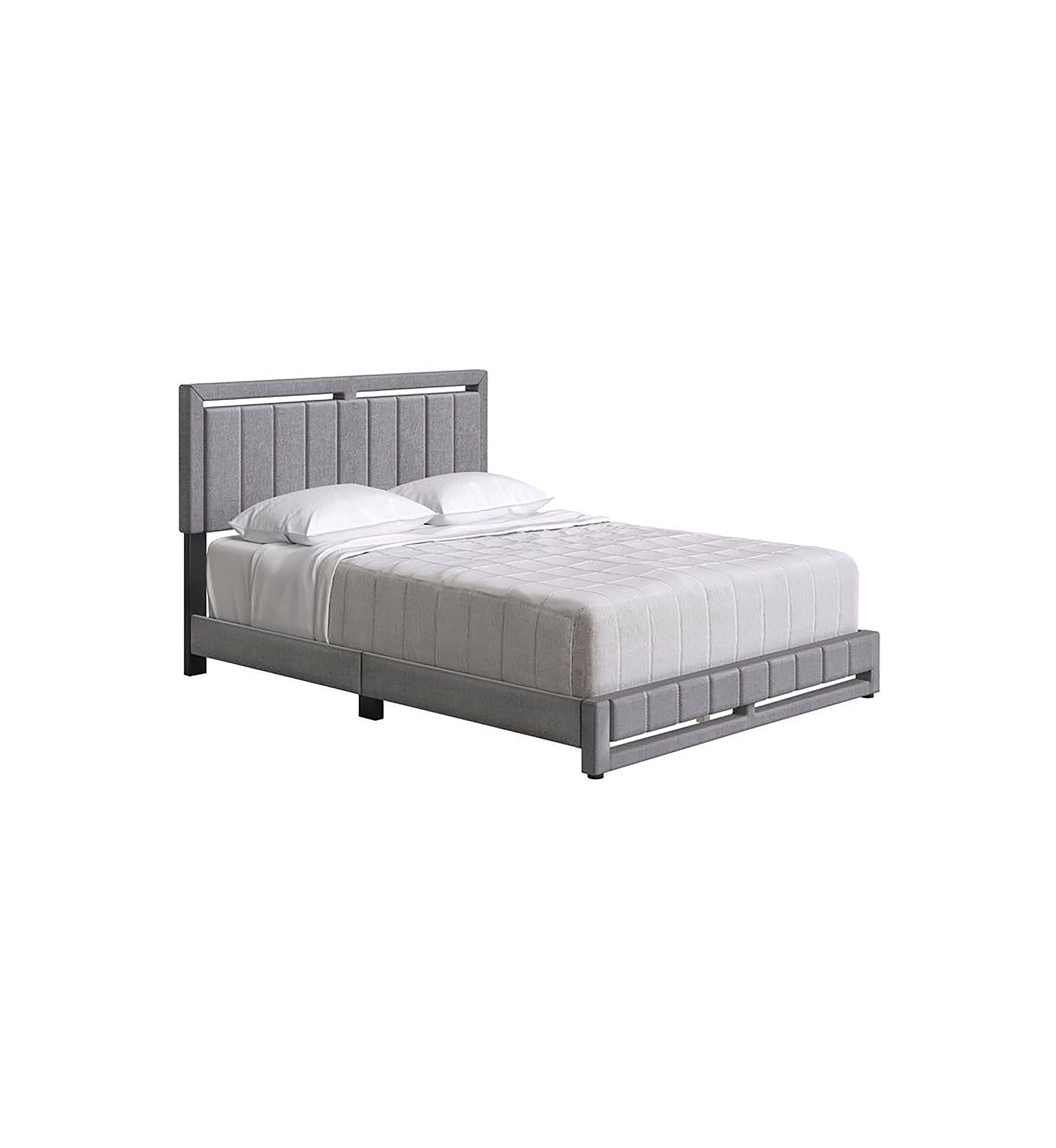 Boyd Sleep Senata Upholstered Platform Bed with Headboard, Mattress Foundation with Strong 14 Wood Slat Supports, No Box Spring Required