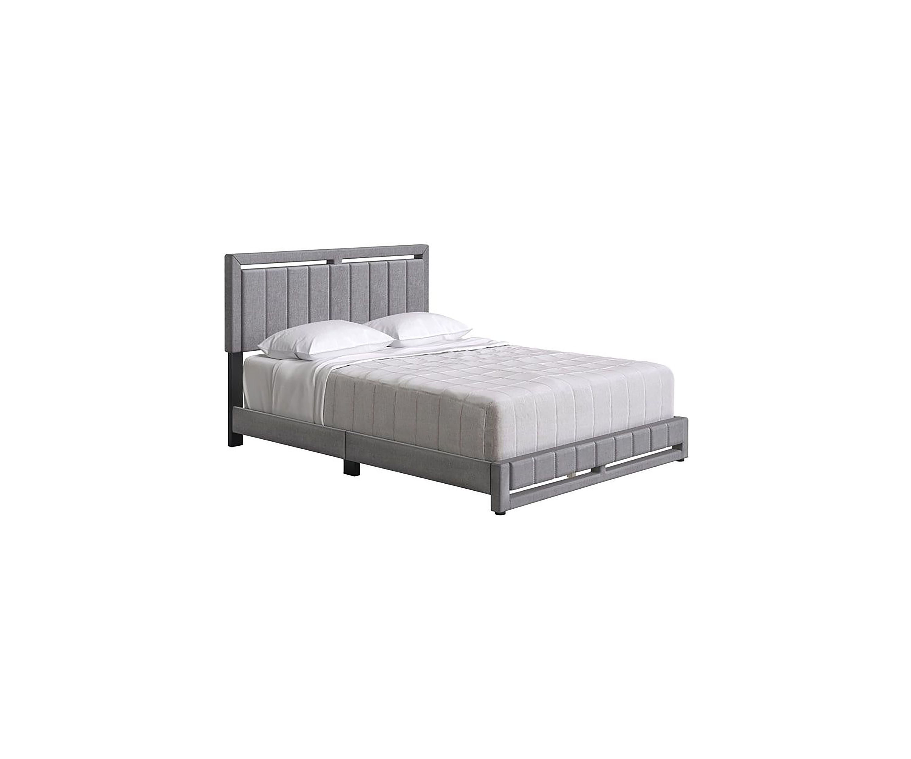 Boyd Sleep Senata Upholstered Platform Bed with Headboard, Mattress Foundation with Strong 14 Wood Slat Supports, No Box Spring Required