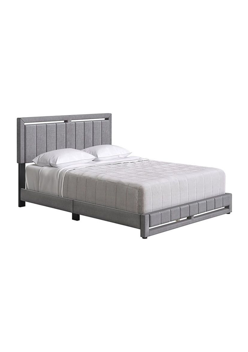 Boyd Sleep Senata Upholstered Platform Bed with Headboard, Mattress Foundation with Strong 14 Wood Slat Supports, No Box Spring Required
