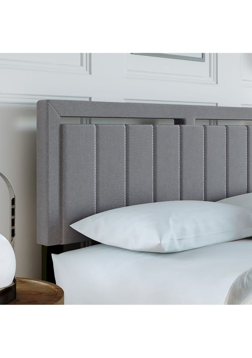 Boyd Sleep Senata Upholstered Platform Bed with Headboard, Mattress Foundation with Strong 14 Wood Slat Supports, No Box Spring Required