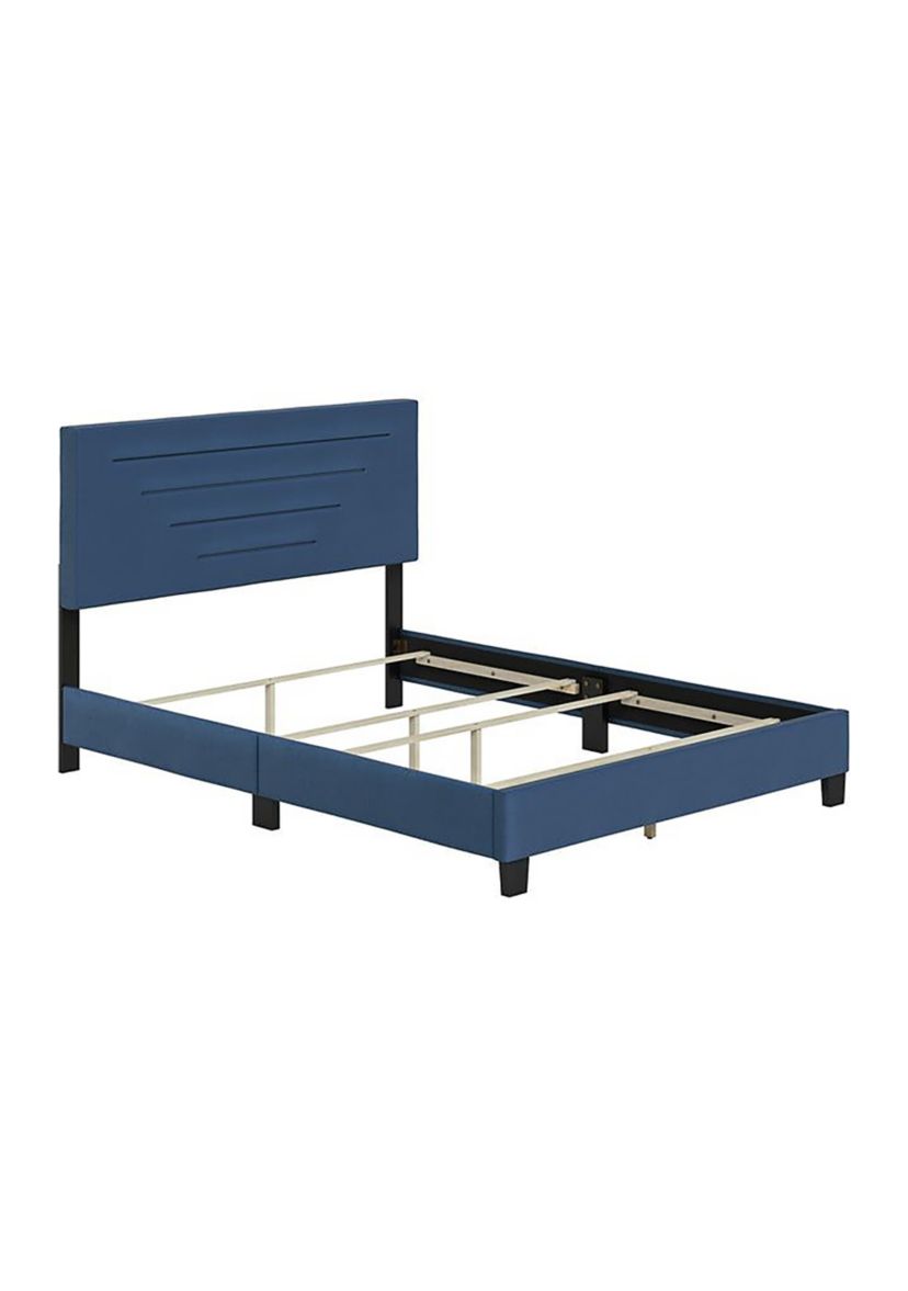 Boyd Sleep Luxembourg Fully Upholstered Platform Bed Frame, 4 Wood Support Slats, Requires Box Spring