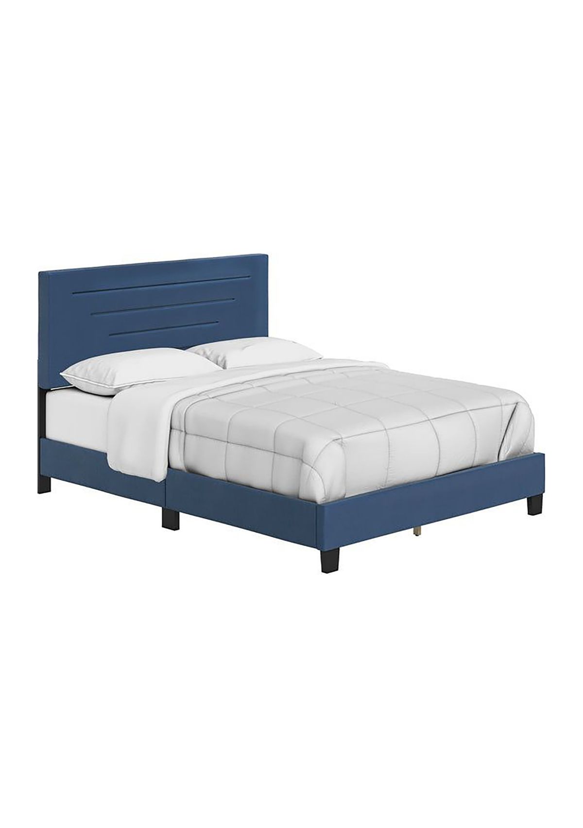 Boyd Sleep Luxembourg Fully Upholstered Platform Bed Frame, 4 Wood Support Slats, Requires Box Spring