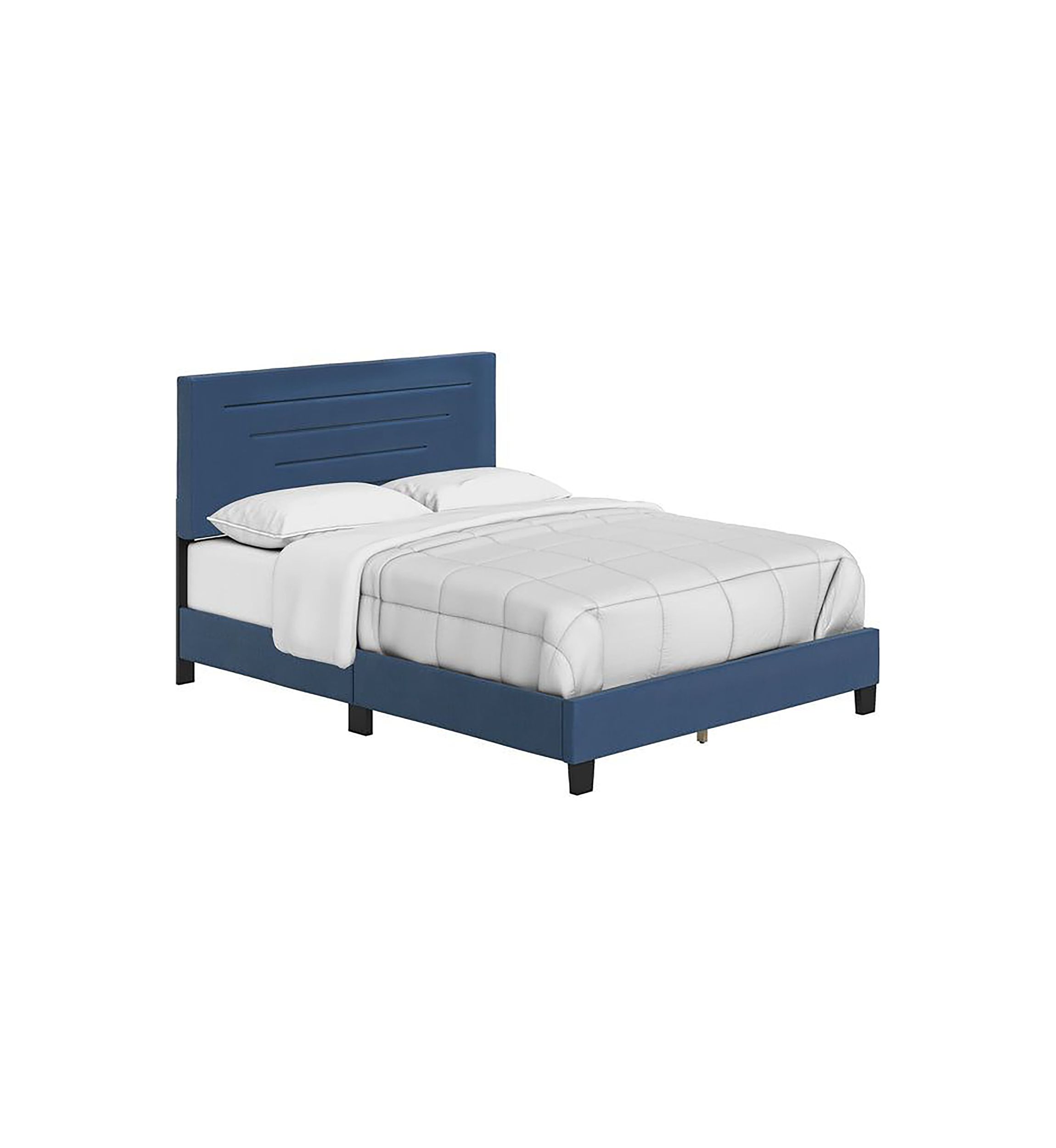 Boyd Sleep Luxembourg Fully Upholstered Platform Bed Frame, 4 Wood Support Slats, Requires Box Spring