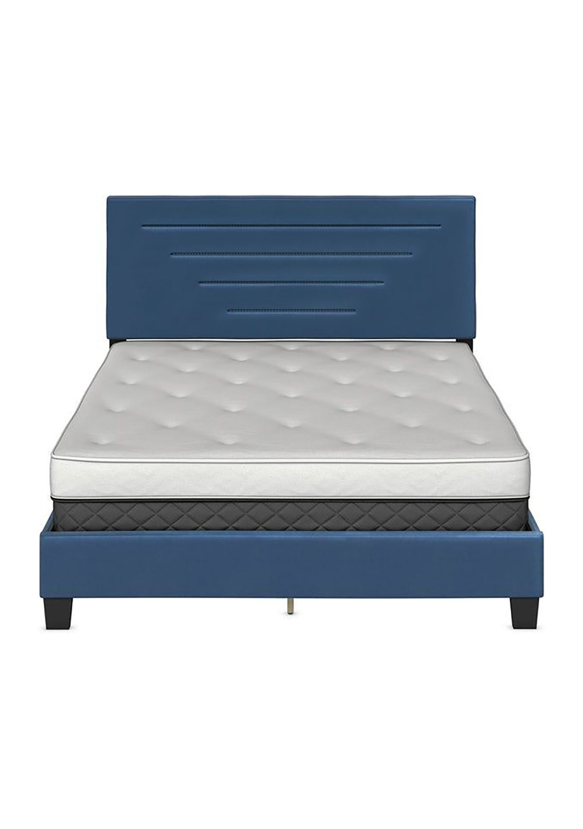 Boyd Sleep Luxembourg Fully Upholstered Platform Bed Frame, 4 Wood Support Slats, Requires Box Spring