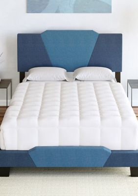 Boyd Sleep Tuscany Upholstered Platform Bed Frame Mattress Foundation with Headboard and Strong Wood Slat Supports, Full