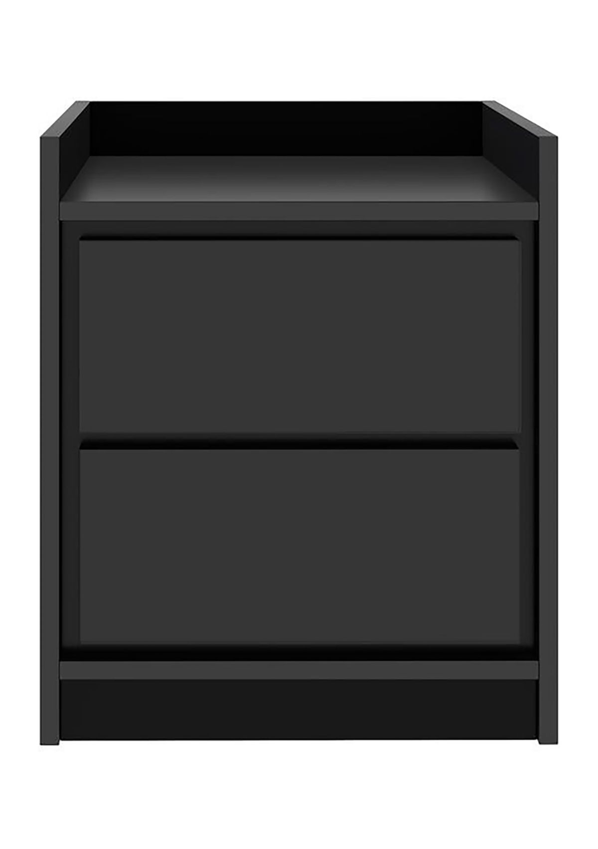 Boyd Sleep Adagio Swing Door Modern Nightstand: Bedroom Side Table with Storage Cubby and Shelf