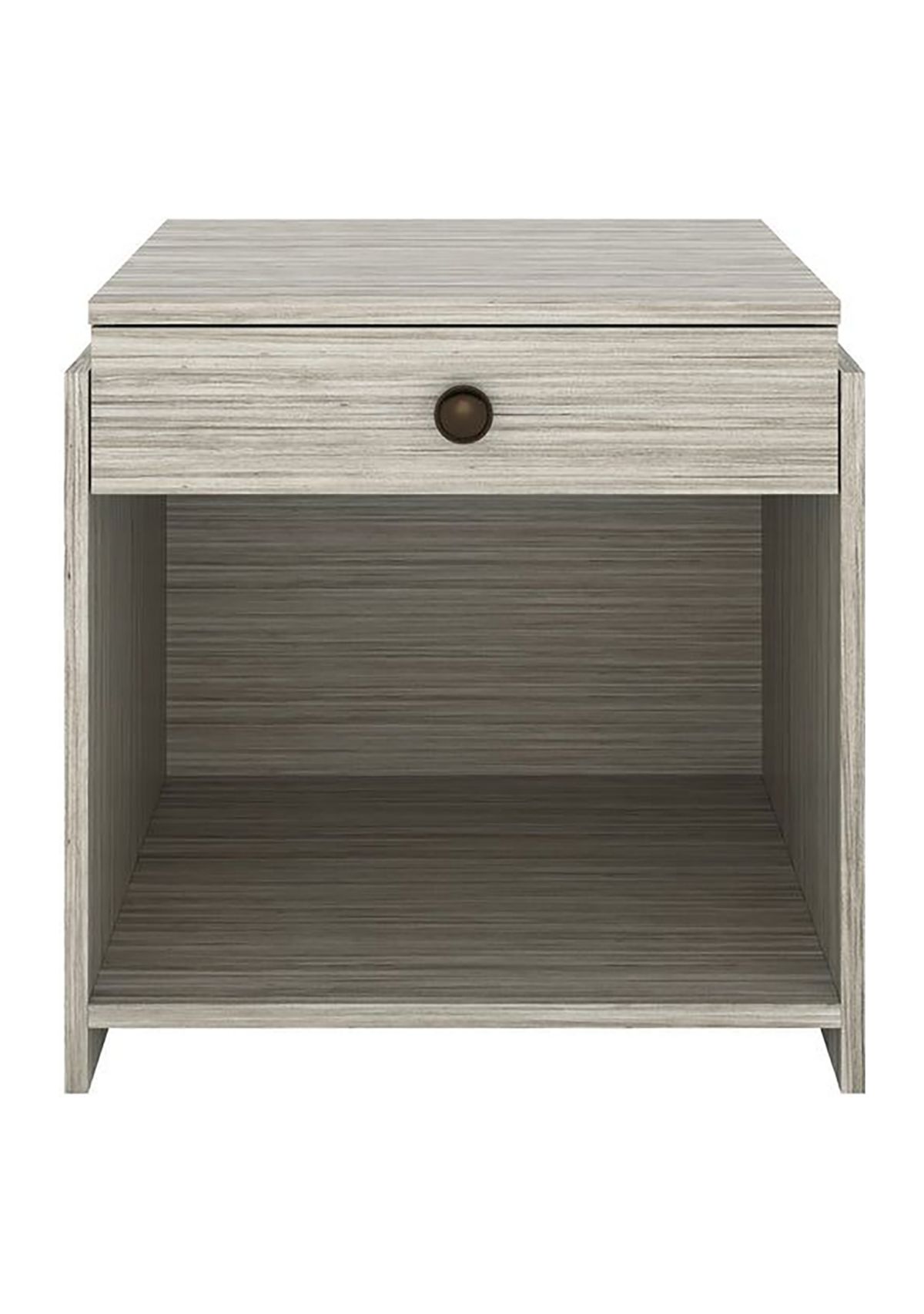 Boyd Sleep Bedroom Nightstand Bedside Table: Sydney Single Drawer Storage with Open Shelving