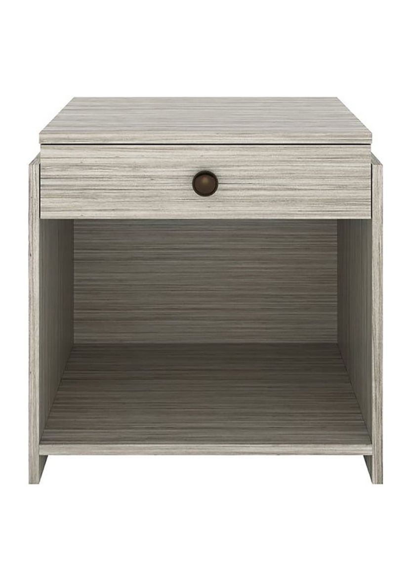 Boyd Sleep Bedroom Nightstand Bedside Table: Sydney Single Drawer Storage with Open Shelving