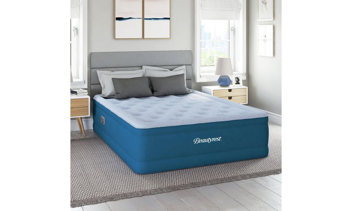 Beautyrest Comfort Plus 18" Offset Coil Queen Air Mattress with Inset Pump