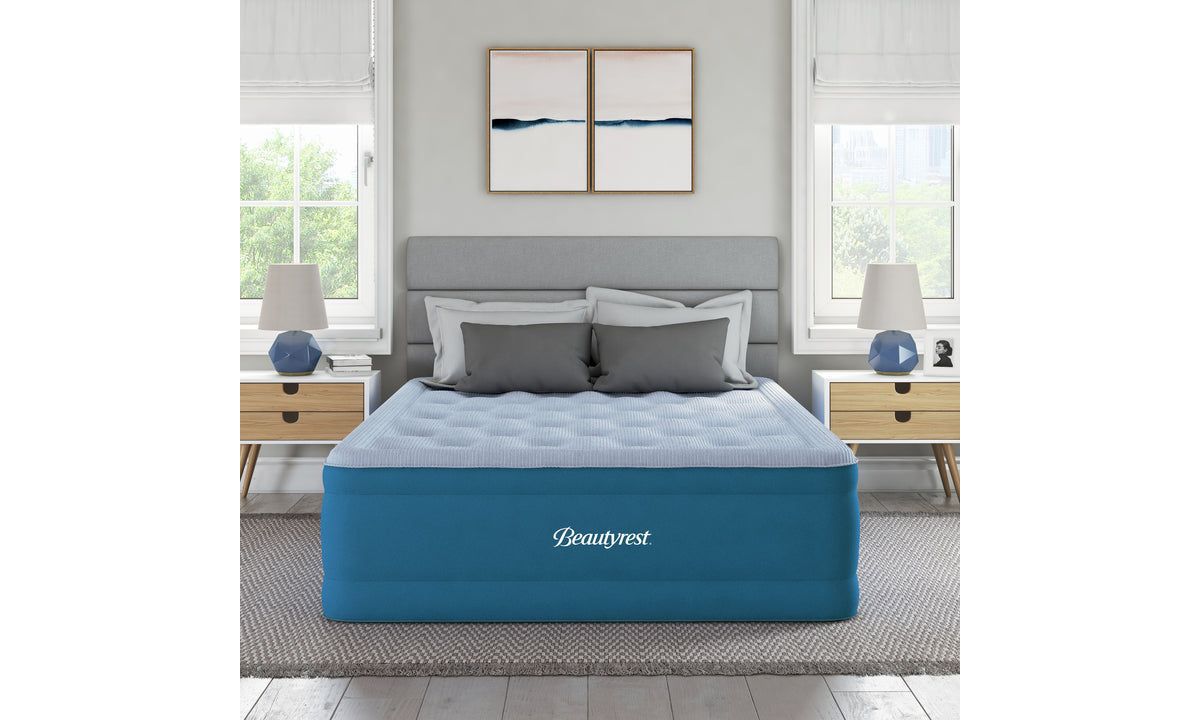 Beautyrest Comfort Plus 18" Offset Coil Queen Air Mattress with Inset Pump