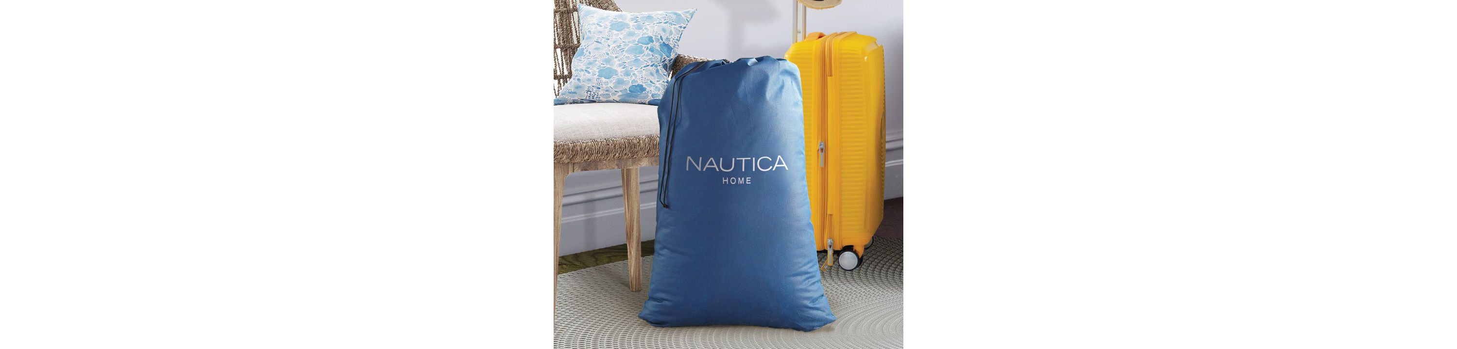 Nautica Home Plushaire Air Mattress with Pillow Top - Built-in Pump, Vertical Beams Construction, DuraTex Puncture-Resistant Vinyl, Anti-Leak System, Supports 700 lbs