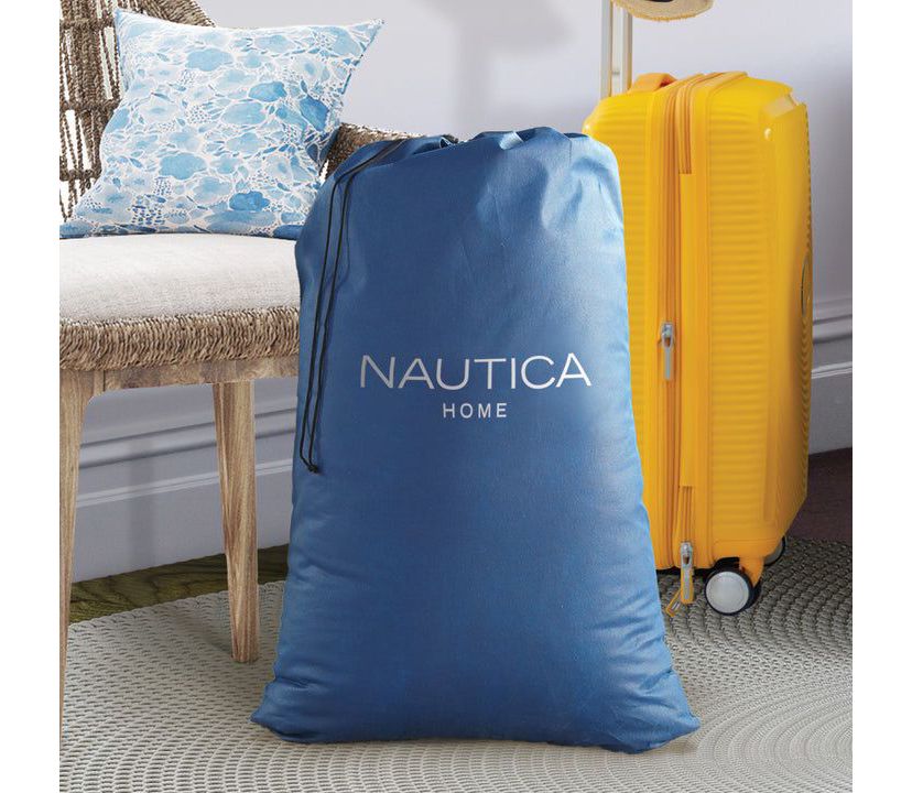 Nautica Home Plushaire Air Mattress with Pillow Top - Built-in Pump, Vertical Beams Construction, DuraTex Puncture-Resistant Vinyl, Anti-Leak System, Supports 700 lbs