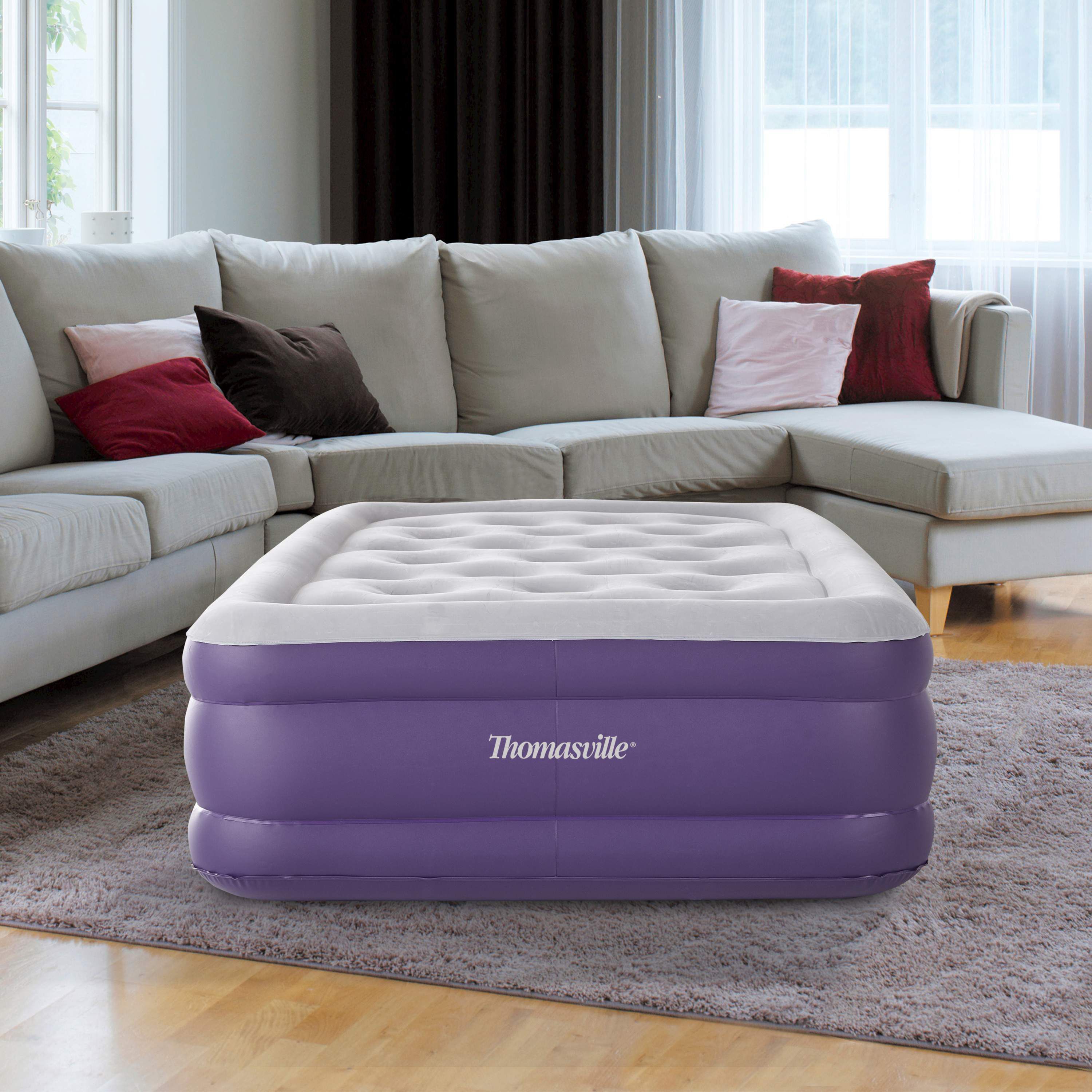 Thomasville Sensation Air Bed Mattress with Express Pump and Coil-in-Coil Comfort