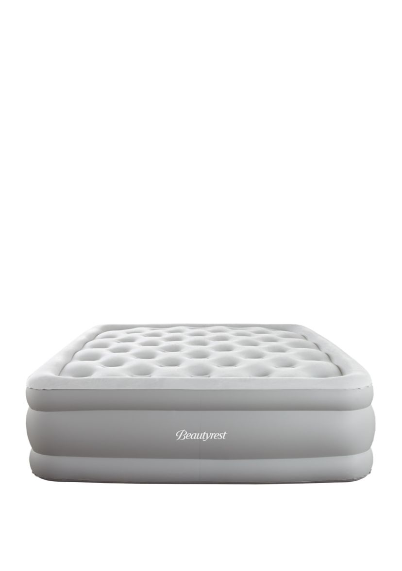 Beautyrest Skyrise Air Mattress with Coil Beam Construction, Edge Support with External Pump and Puncture Resistant Vinyl