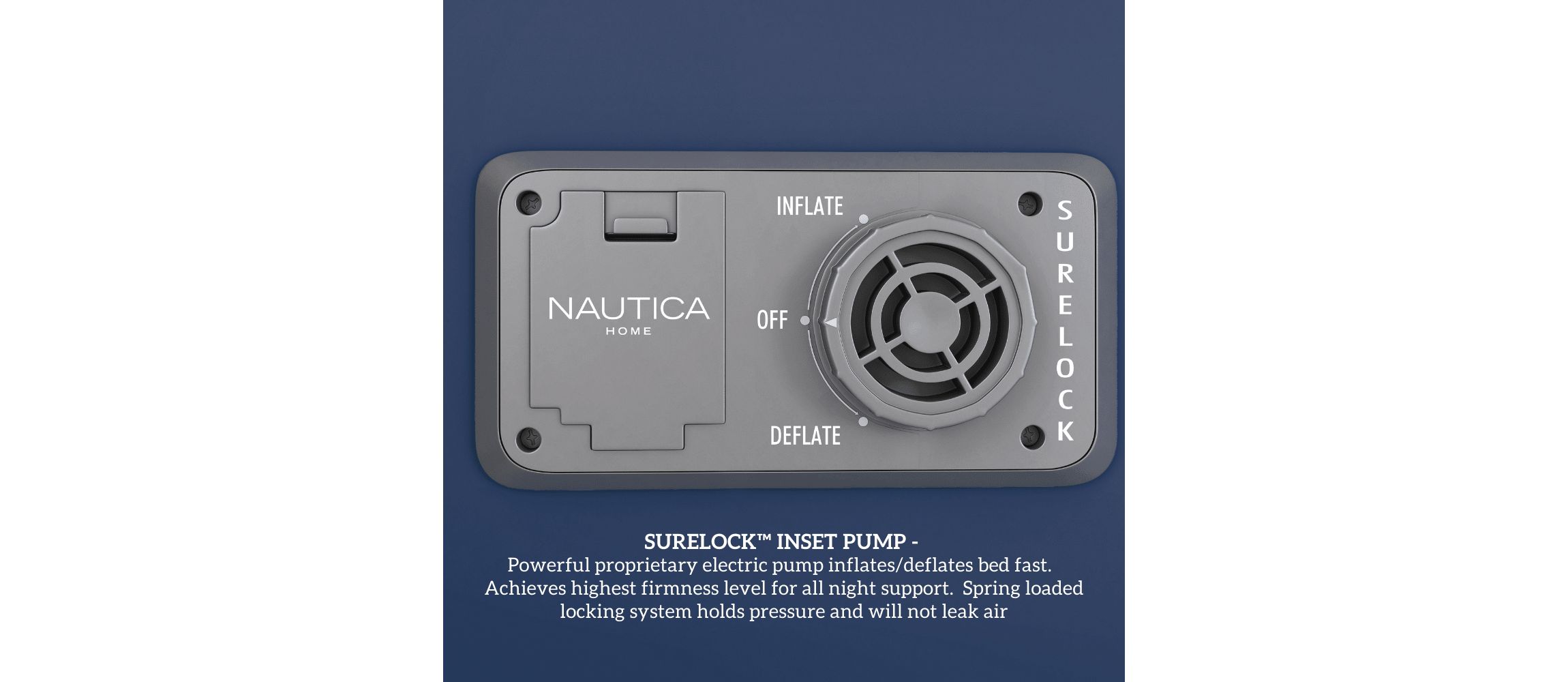 Nautica Home 20" Cloud Supreme Air Mattress with Zip-Off Pillowtop, Built-in Pump, Quick 2-Minute Inflation,Queen Size, Perfect for Guests, Travel, Camping, Durable Offset Coil Construction
