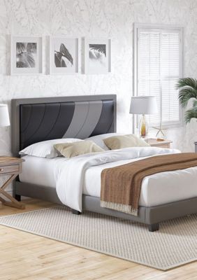 Boyd Sleep Bree Upholstered Platform Bed with Headboard, Mattress Foundation with Strong 14 Wood Slat Supports, No Box Spring Required