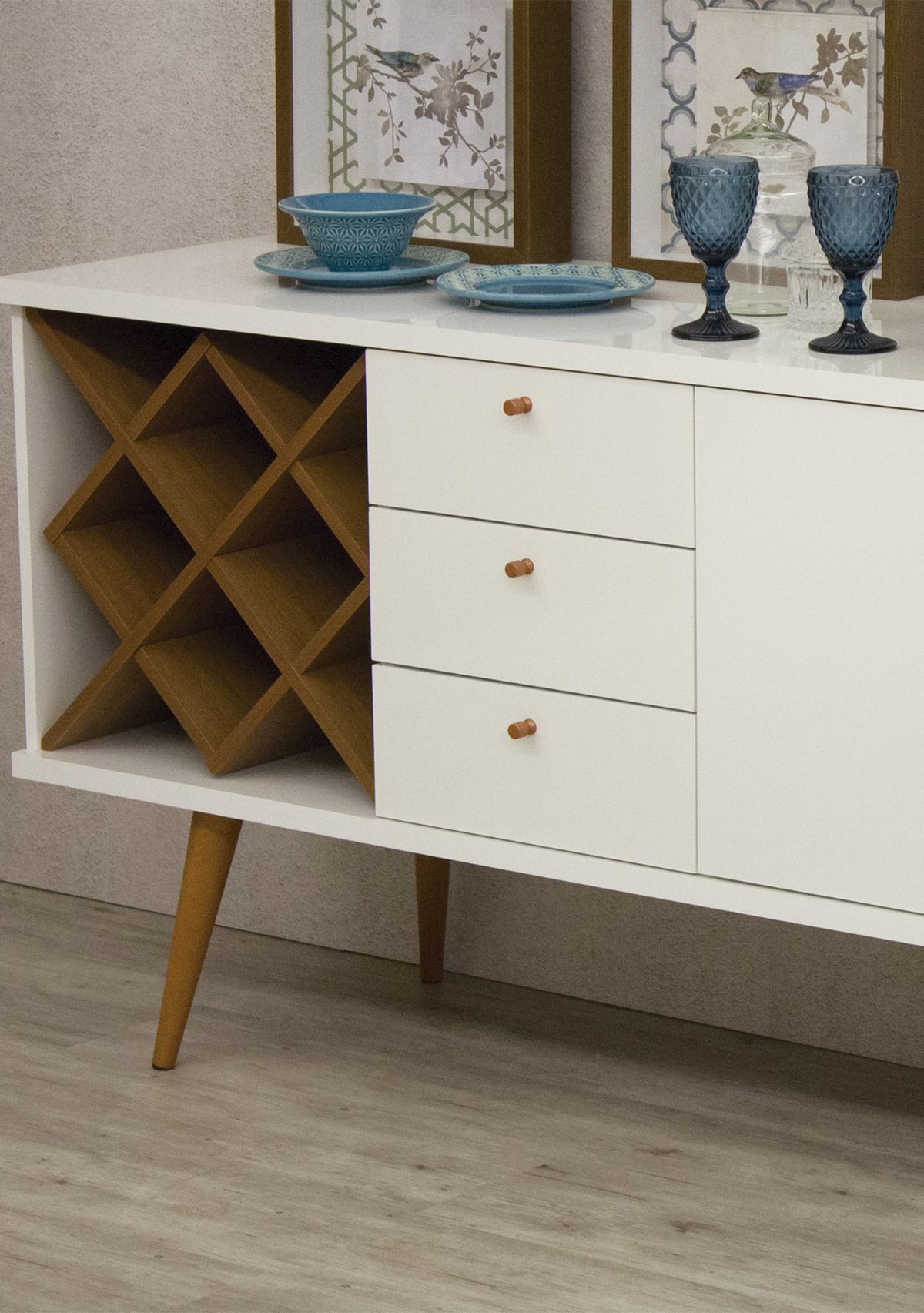 Utopia 4 Bottle Wine Rack Sideboard Buffet Stand