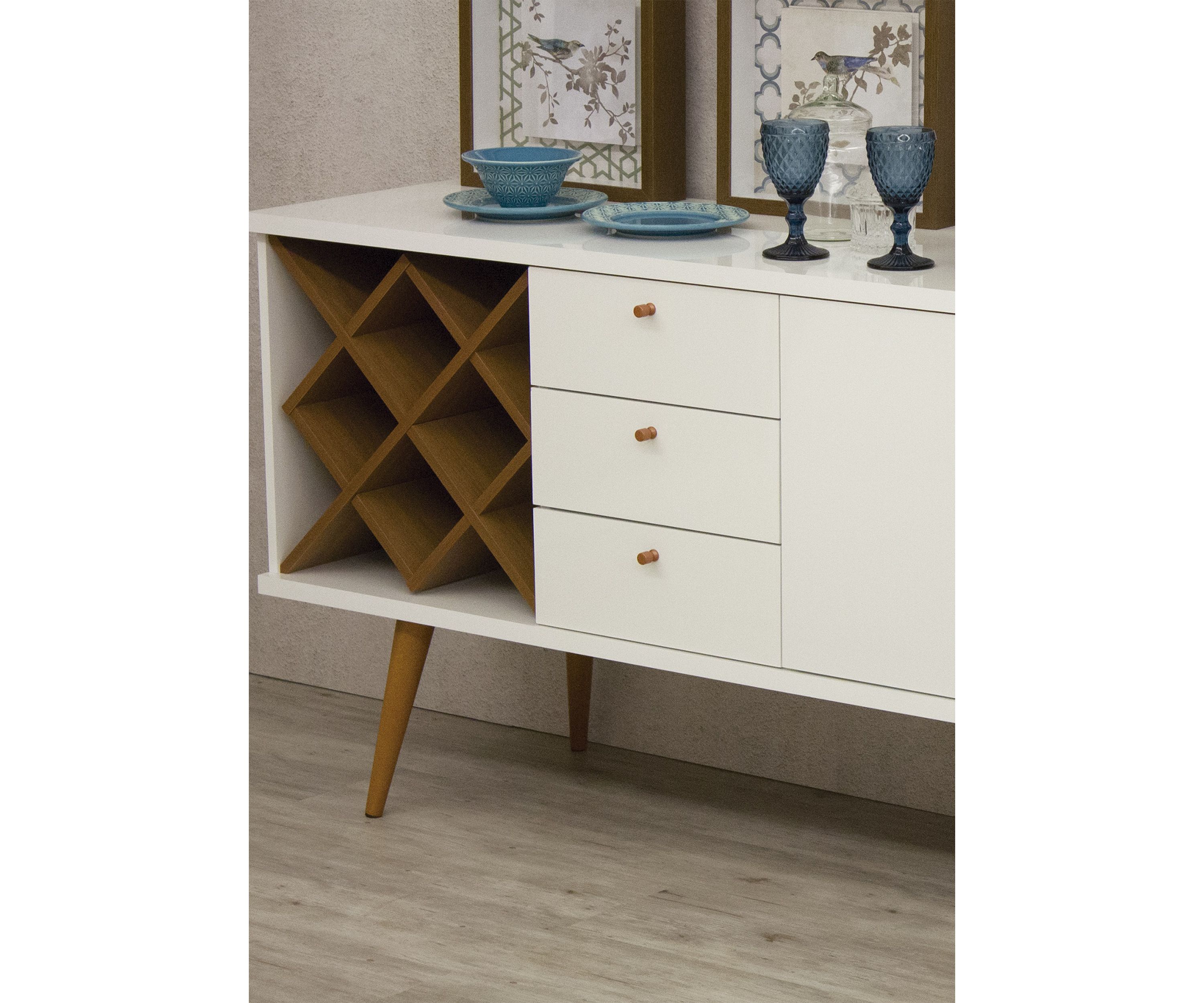 Utopia 4 Bottle Wine Rack Sideboard Buffet Stand