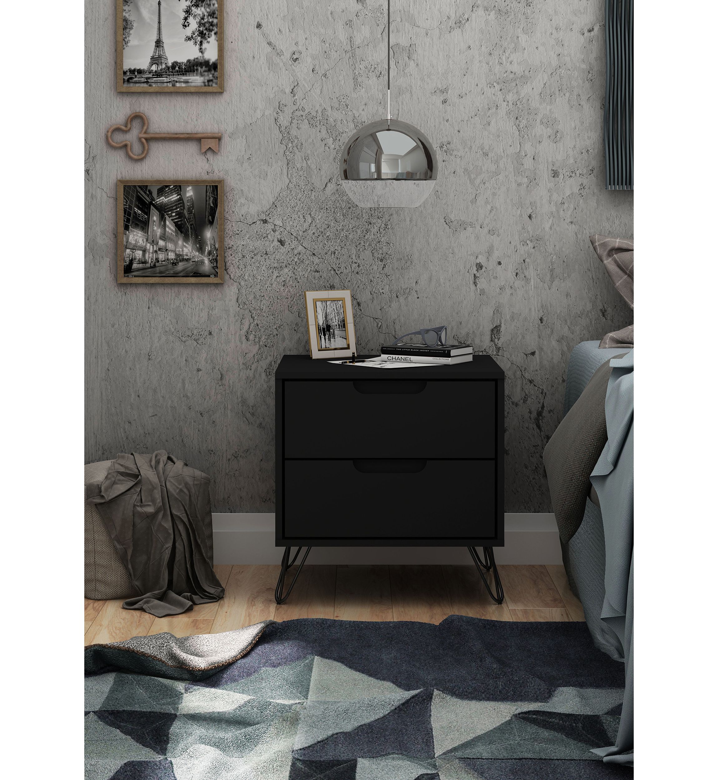 Rockefeller 2.0 Nightstand in Black