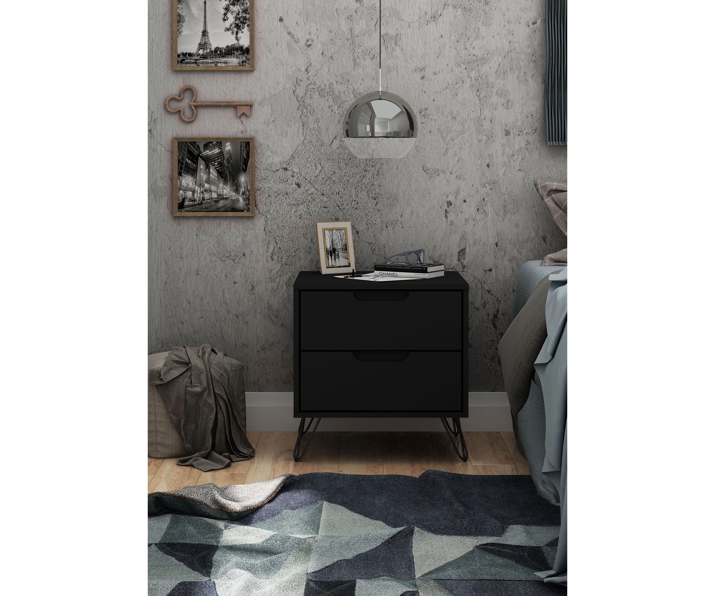 Rockefeller 2.0 Nightstand in Black