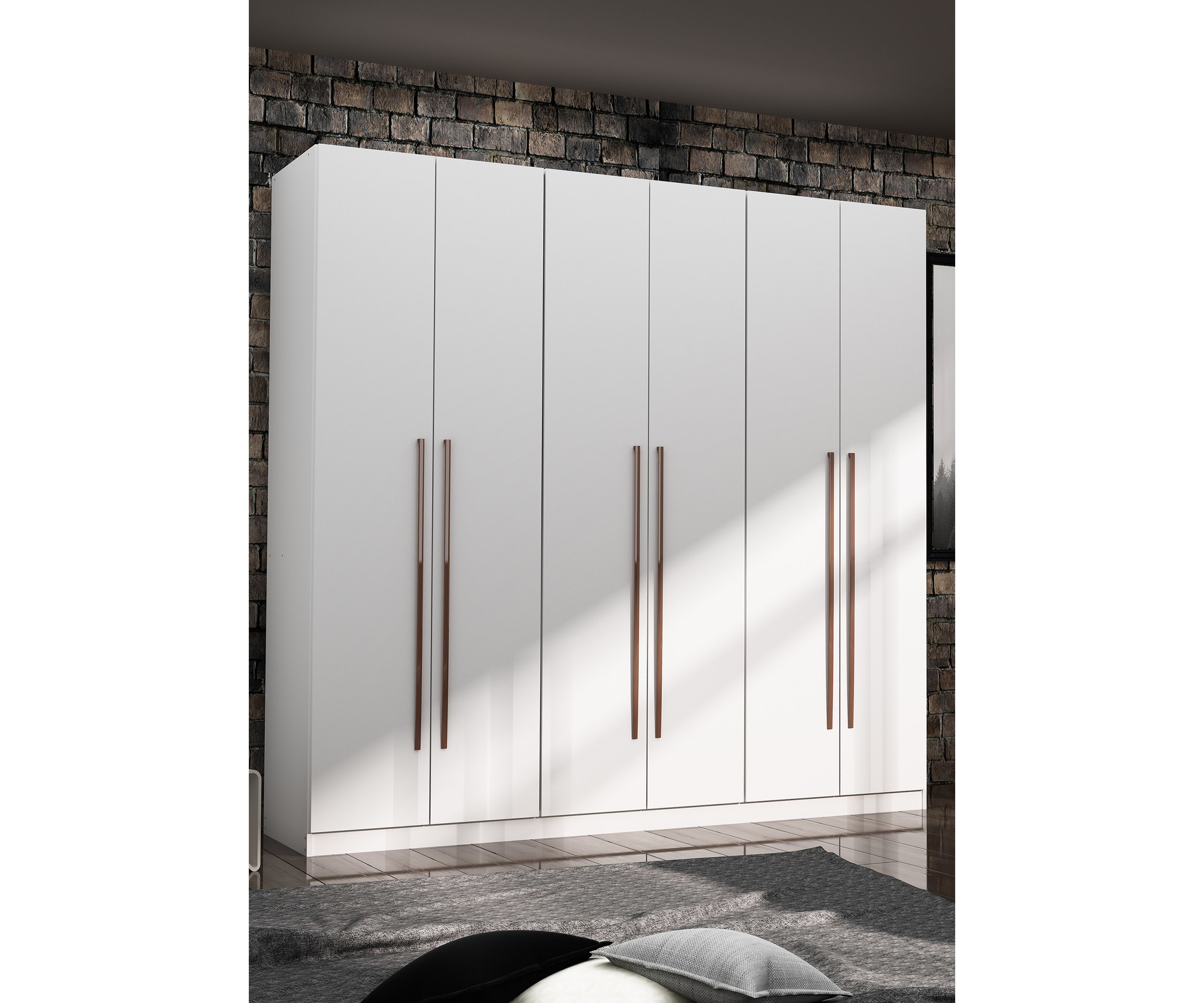 Gramercy Wardrobe Armoire Closet in Brown
