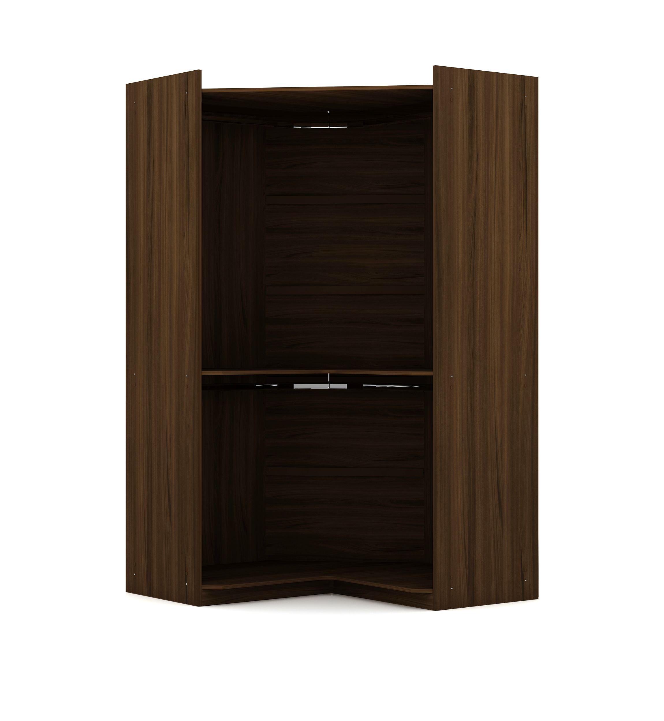 Mulberry Open Corner Closet in Brown
