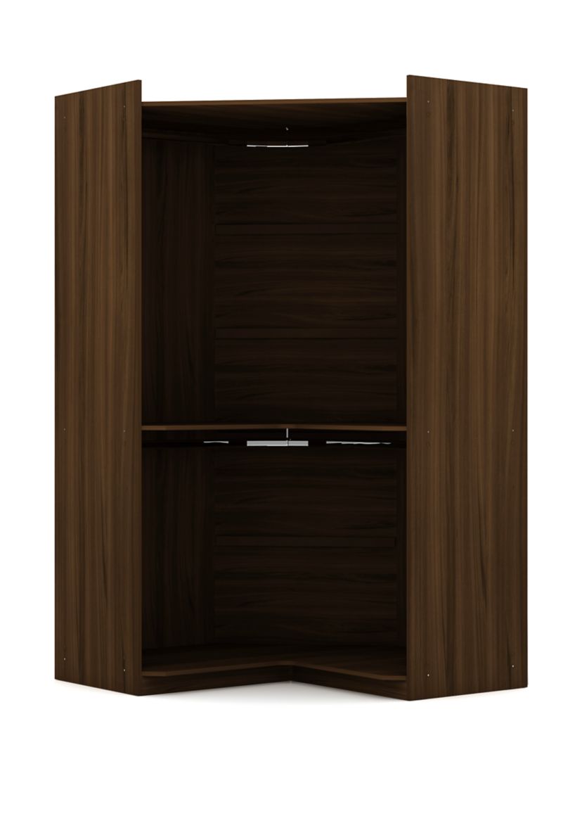 Mulberry Open Corner Closet in Brown