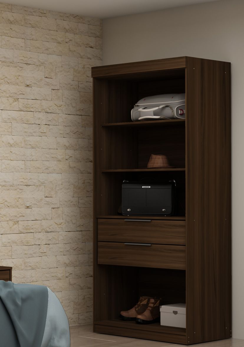 Mulberry Open 1 Sectional Closet in Brown