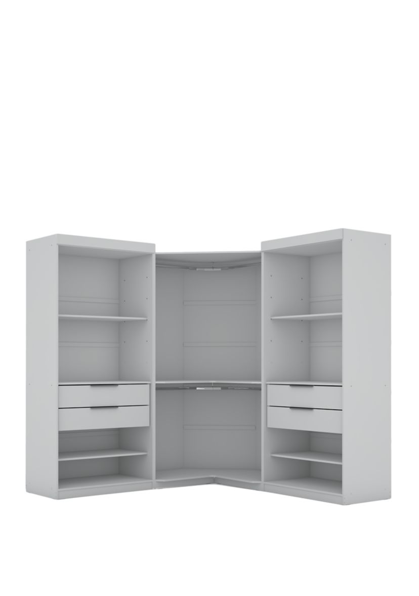 Mulberry Open 3 Sectional Corner Closet - Set of 3 in Brown