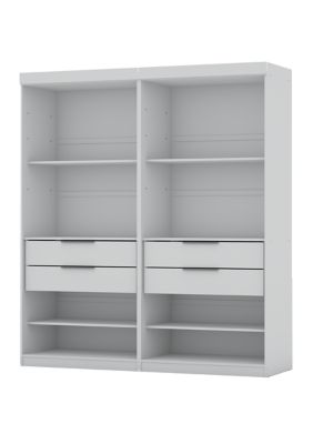 Manhattan Comfort Mulberry Open 2 Sectional Closet - Set of 2 in White -  9200836112GMC1