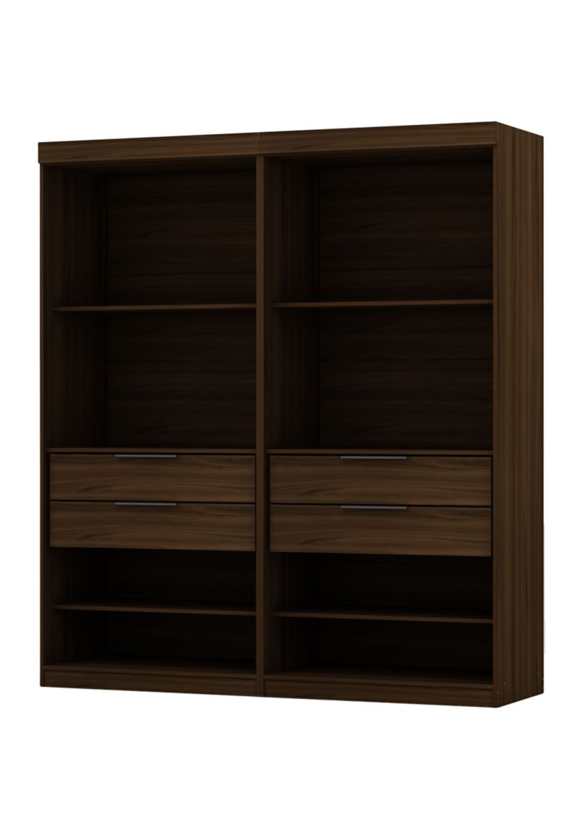 Mulberry Open 2 Sectional Closet - Set of 2 in Brown