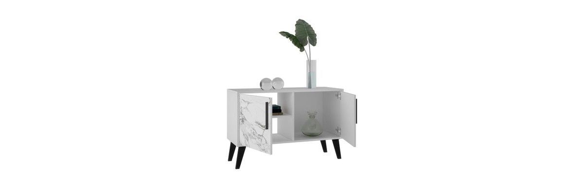 Amsterdam Double Side Table 2.0 in Multi Color Red and Blue
