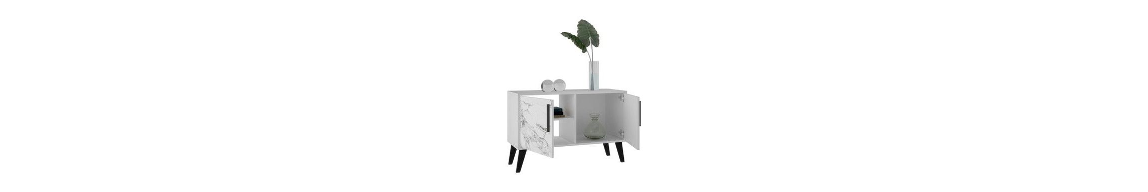 Amsterdam Double Side Table 2.0 in Multi Color Red and Blue
