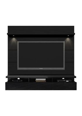 Manhattan Comfort Cabrini 1.8 Floating Wall Theater Entertainment Center In Black Gloss And Black Matte -  0810025595647