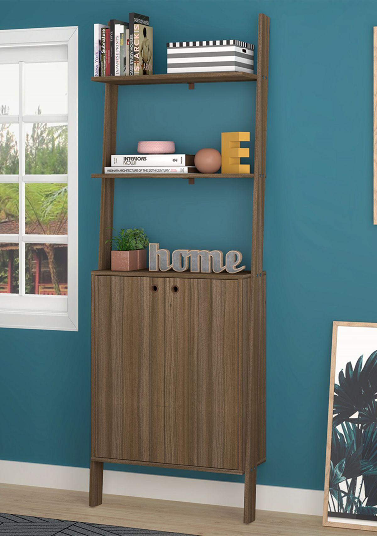 Cooper Ladder Display Cabinet in White