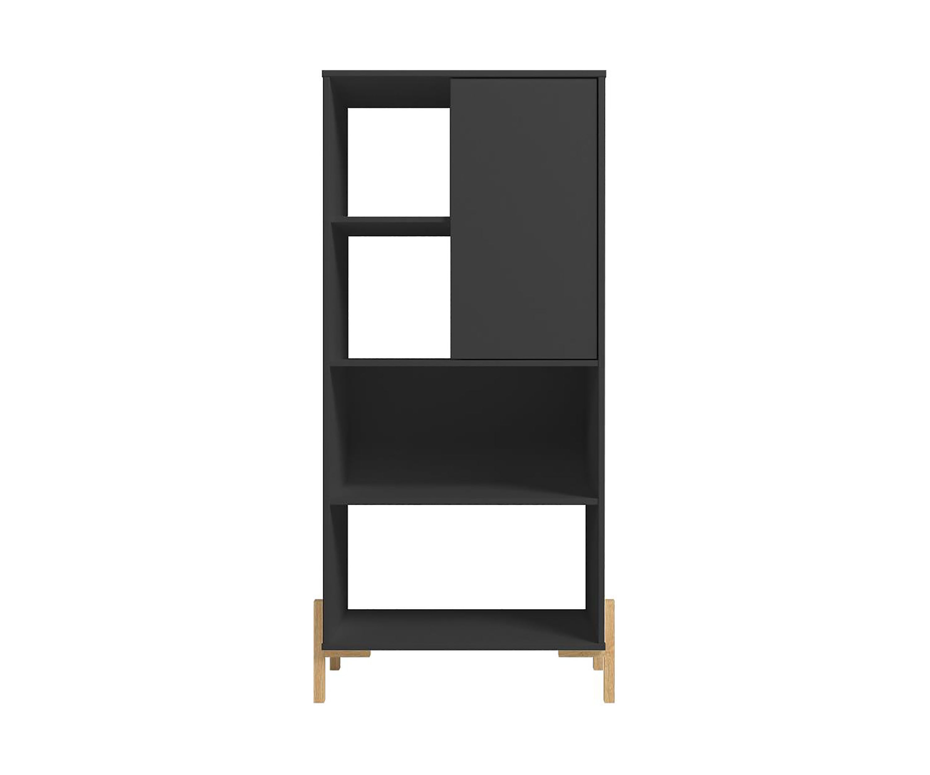 Bowery Bookcase in White and Oak
