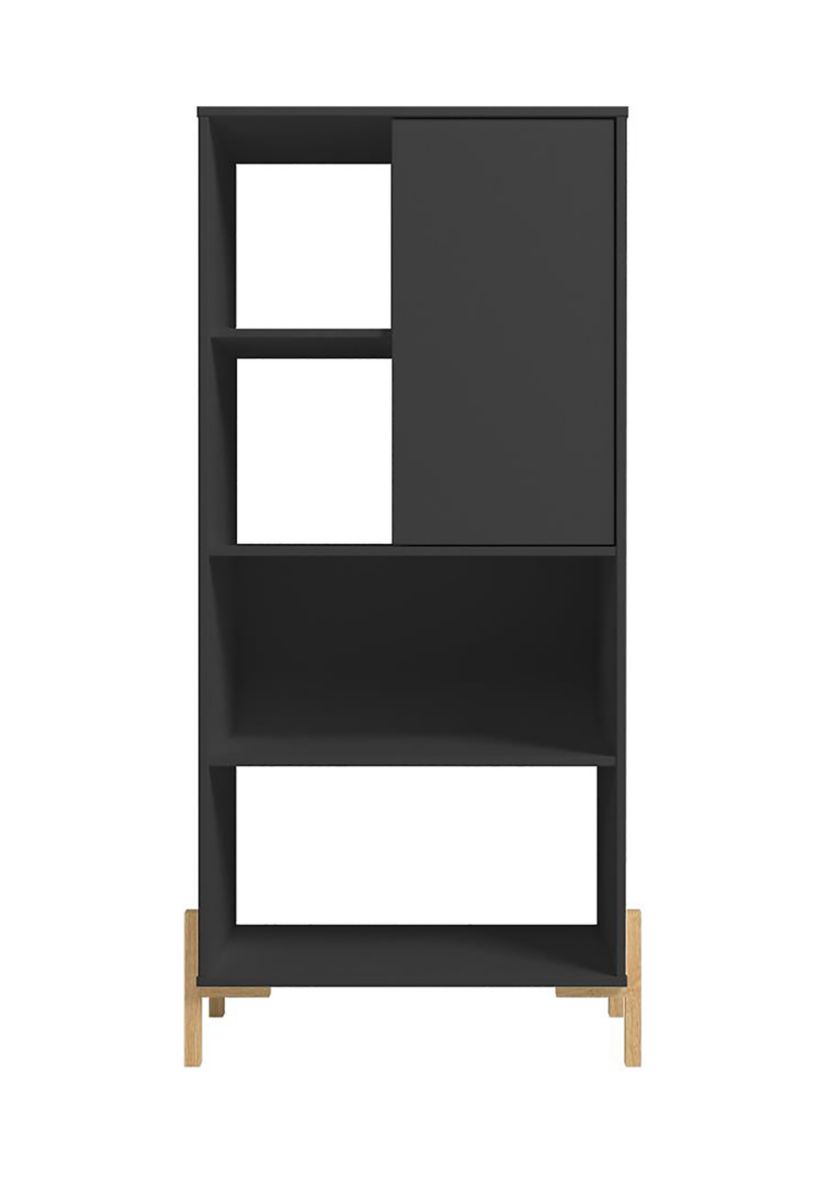 Bowery Bookcase in White and Oak