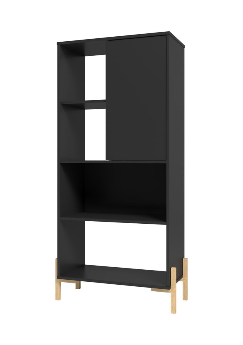 Bowery Bookcase in White and Oak