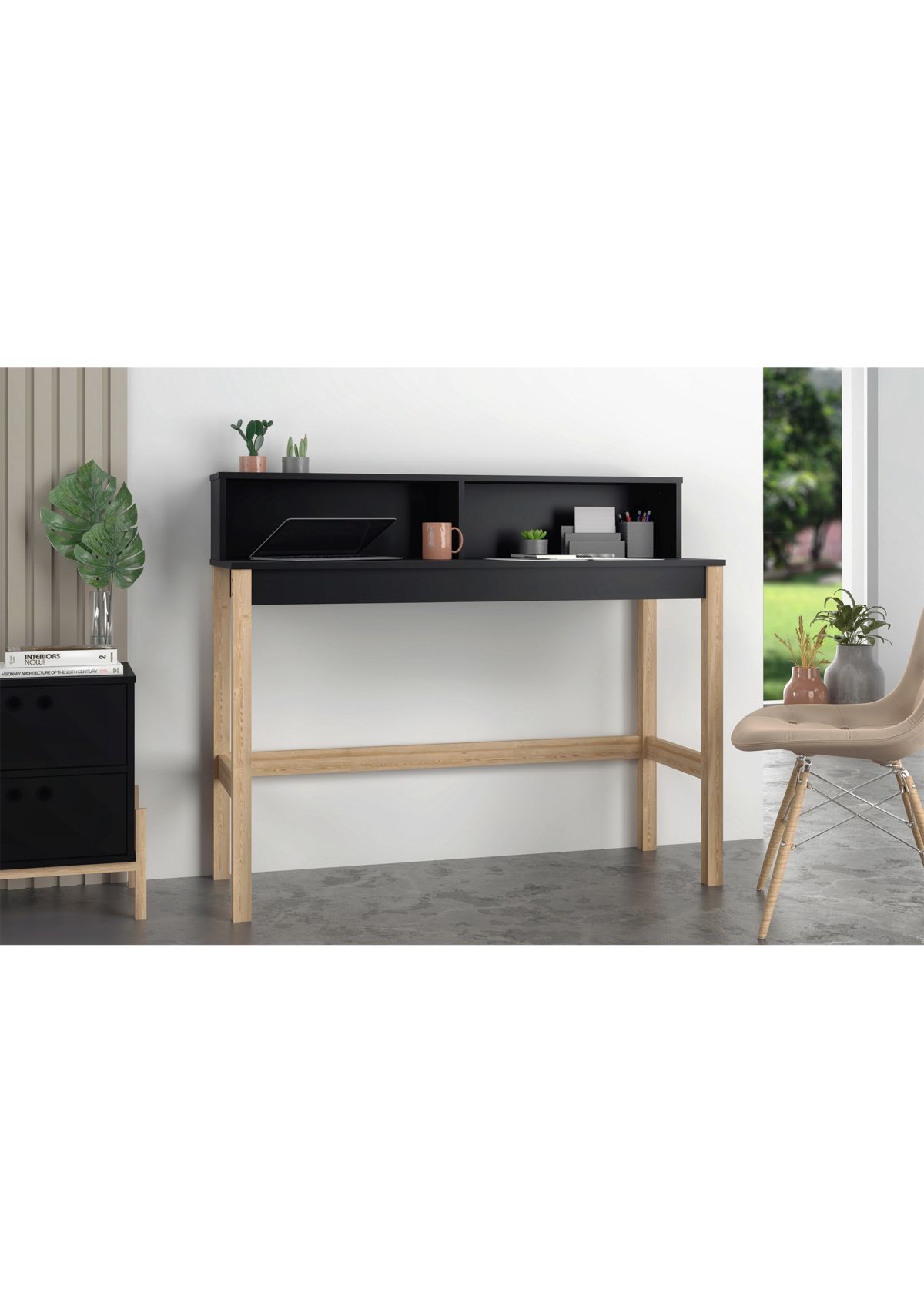 Bowery Desk in White and Oak