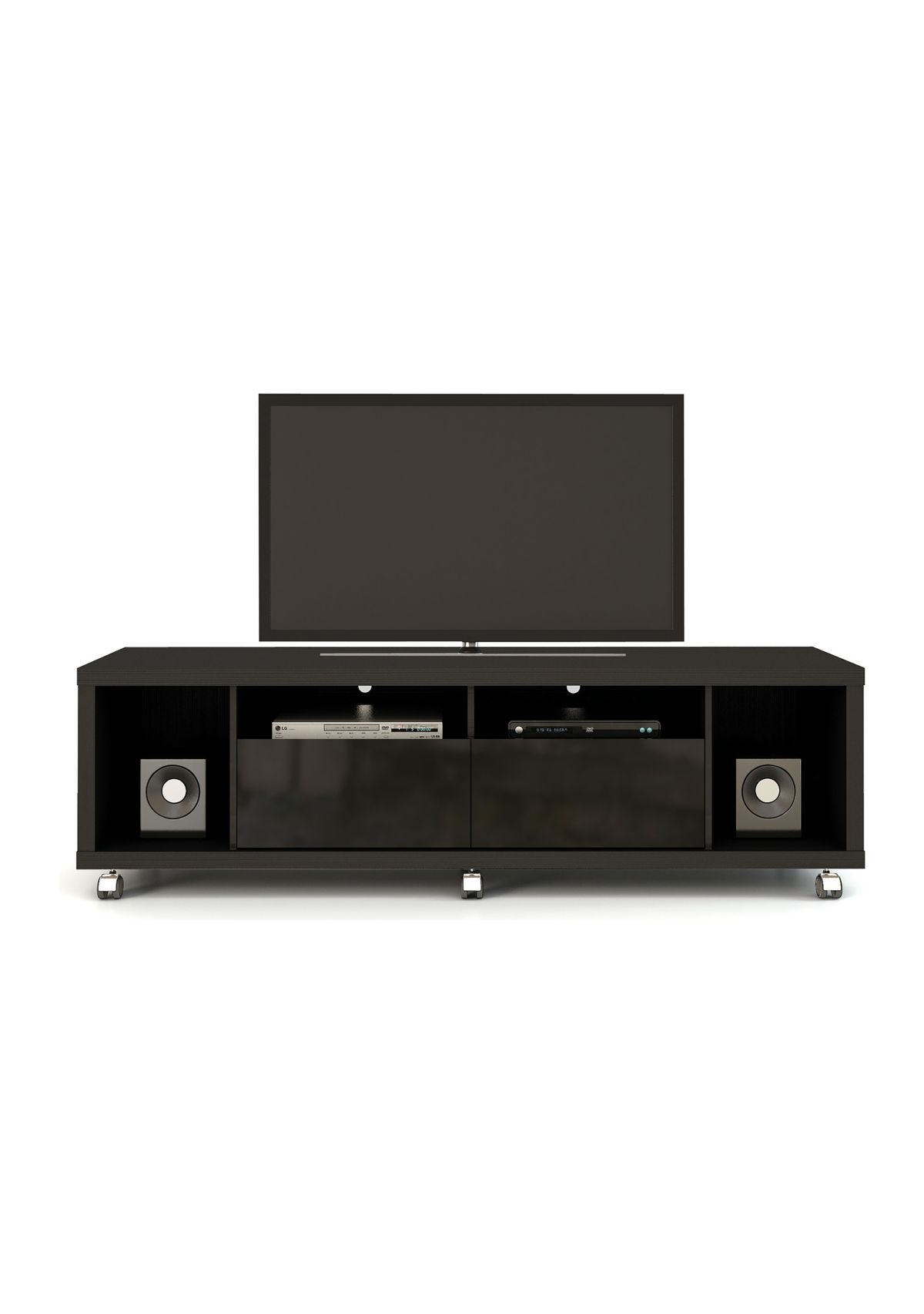 Cabrini TV Stand 1.8 in Black Gloss and Black Matte