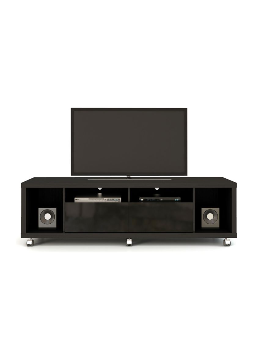 Cabrini TV Stand 1.8 in Black Gloss and Black Matte